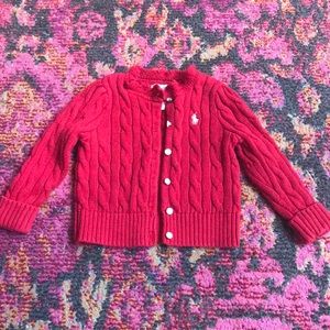 Ralph Lauren cable knit sweater, 12M